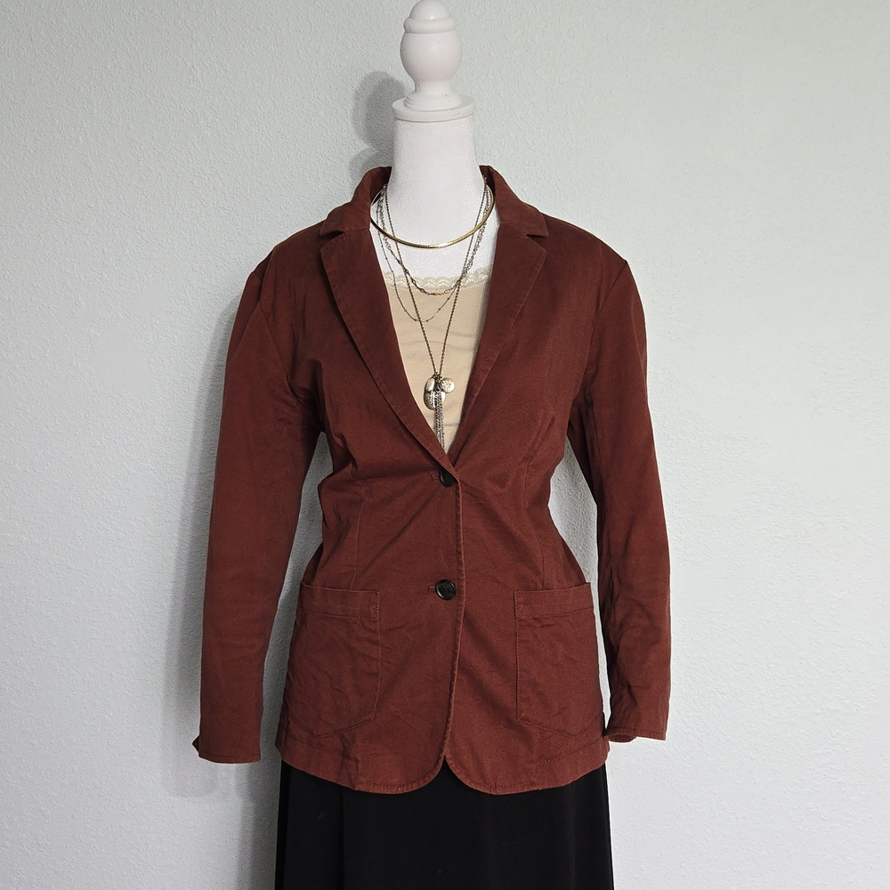 Y2K, VTG Eddie Bauer Women's Rust Cotton Blazer